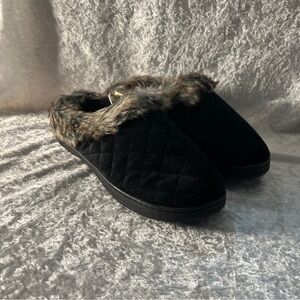 Cozy Black Quilted Women's Slippers